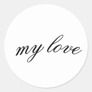 My Love Script Sticker - Elegante Calligrafie Ontw