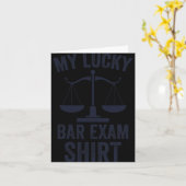 My Lucky Bar Exam Funny Law School Graduation New  Kaart (Gele Bloem)