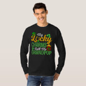 My Lucky Charms Call Me Grandpop Happy St Patricks T-shirt (Voorkant volledig)