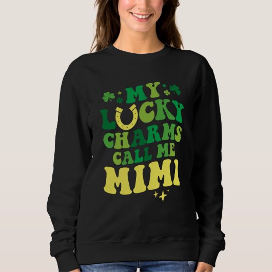 My Lucky Charms Call Me Mimi Groovy St Patrick's D Trui (Voorkant)