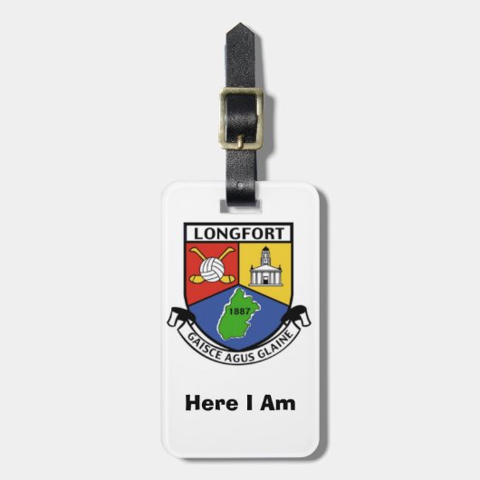 My Luggage Personalized Longford County ID Label Bagagelabel (Voorkant verticaal)