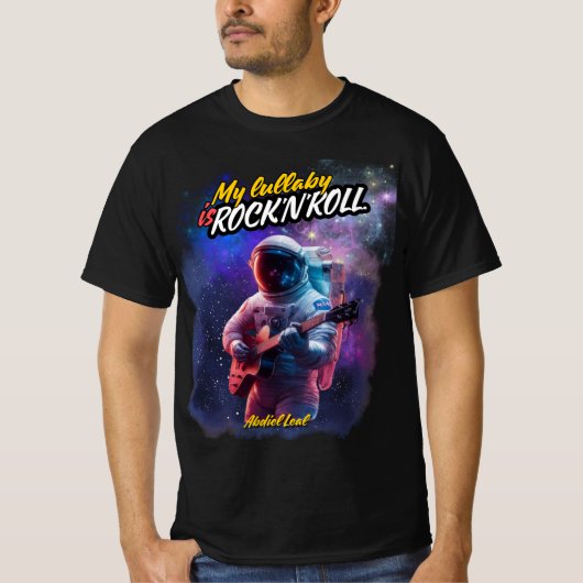 My Lullaby is Rock and Roll Camiseta (Astronauta) T-shirt (Voorkant)