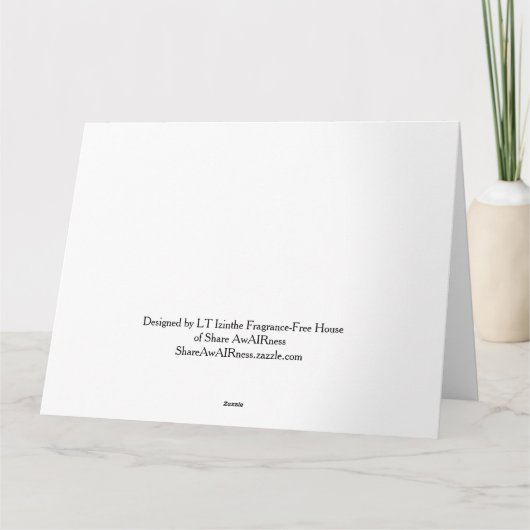 My Lungs Smile When We Think of You Bedankkaart (Achterkant)