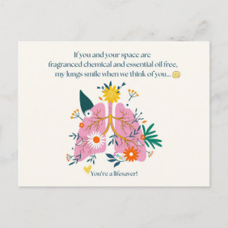 My Lungs Smile When We Think of You Briefkaart