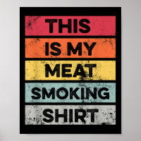 My Meat Smoking Shirt Funny Barbeque Smoker BBQ GR