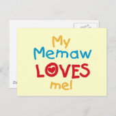 My Memaw Loves Me T-shirts en geschenken Briefkaart (Voorkant / Achterkant)