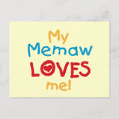 My Memaw Loves Me T-shirts en geschenken Briefkaart (Voorkant)