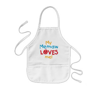 My Memaw Loves Me T-shirts en geschenken Kinder Schort