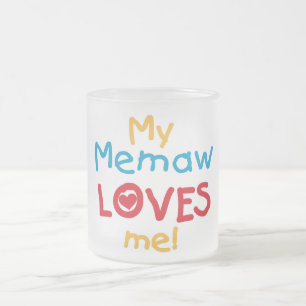 My Memaw Loves Me T-shirts en geschenken Matglas Koffiemok