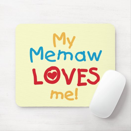 My Memaw Loves Me T-shirts en geschenken Muismat (Met muis)