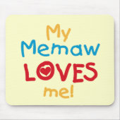 My Memaw Loves Me T-shirts en geschenken Muismat (Voorkant)