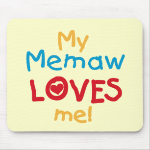 My Memaw Loves Me T-shirts en geschenken Muismat