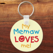 My Memaw Loves Me T-shirts en geschenken Sleutelhanger (Voorkant)