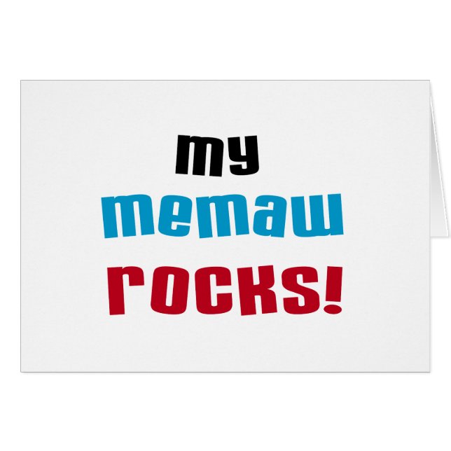 My Memaw Rocks T-shirts en geschenken (Voorkant Horizontaal)