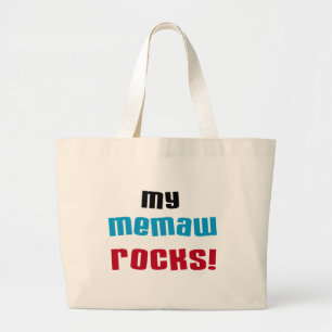 My Memaw Rocks T-shirts en geschenken Grote Tote Bag