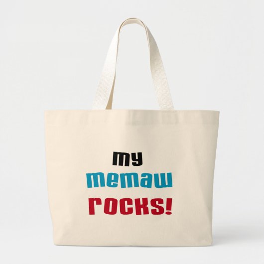 My Memaw Rocks T-shirts en geschenken Grote Tote Bag (Voorkant)