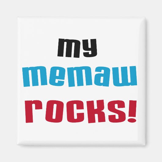 My Memaw Rocks T-shirts en geschenken Magneet (Voorkant)