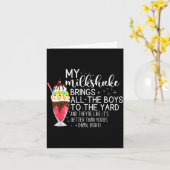 My Milkshake Brings All The Boys To The Yard Funny Kaart (Gele Bloem)