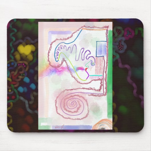 My Mind - Blown Impressionist Art Mousepad Muismat (Voorkant)