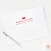 My Mind Is Stuck On You Thoughtful Love Design  Vierkante Sticker (Envelop)
