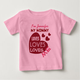 My MOMMY Loves Me Red Hearts Custom Text V05