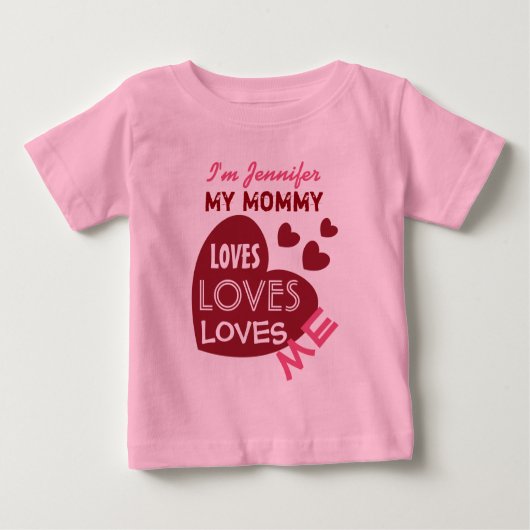 My MOMMY Loves Me Red Hearts Custom Text V05 (Voorkant)