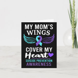 My Mom's Wings Hoesje Heart Suicide Awareness Ribb Kaart