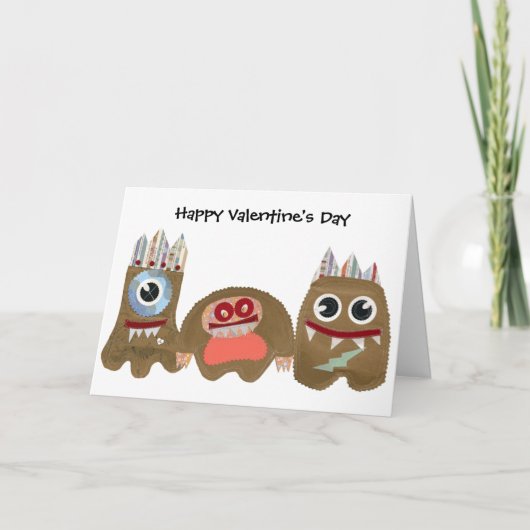 My Monsters, Happy Valentijn's Day Feestdagen Kaart (Voorkant)