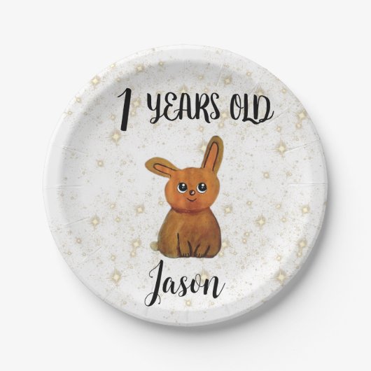 My Monthly Hapiness magic rabbit Papieren Bordje (Voorkant)