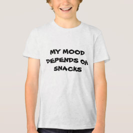 MY MOOD   DEPENDS ON   SNACKS Tri-Blend SHIRT