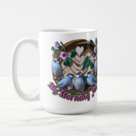 My morning JAVA with Java sparrows Koffiemok