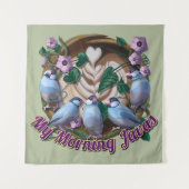 My morning JAVA with Java sparrows Wandkleed (Voorkant)