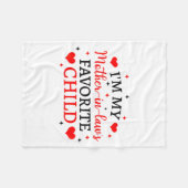 My Mother In Laws Favorite Child, Funny Parent Wom Fleece Deken (Voorkant (Horizontaal))