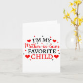 My Mother In Laws Favorite Child, Funny Parent Wom Kaart (Gele Bloem)