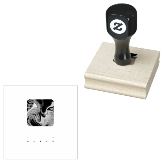 MY MUSIC Abstract Player Interface Aesthetic Graph Rubberstempel (Gestempeld)