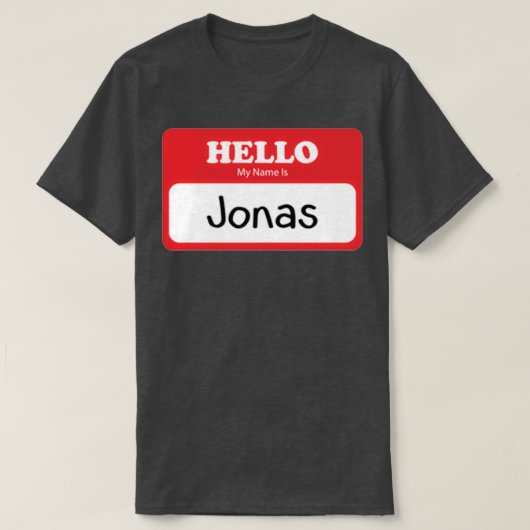 My Name Is Jonas T-shirt (Design voorkant)