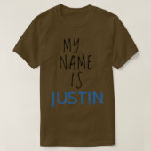 My Name Is Justin T-shirt (Design voorkant)
