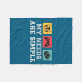 My Needs Are Simple Gamers Fun,gamer Dad Funny Fat Fleece Deken (Voorkant (Horizontaal))