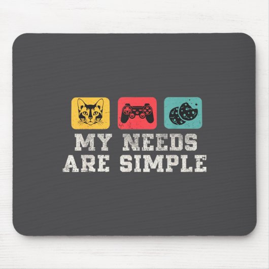 My Needs Are Simple Gamers Fun,gamer Dad Funny Fat Muismat (Voorkant)