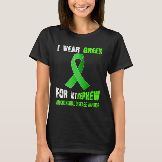 MY NEPHEW  MY MITOCHONDRIAL DISEASE WARRIOR T-SHIRT (Voorkant)