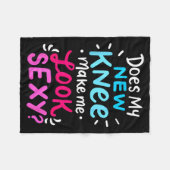 My New Knee Gift Funny Knee Replacement Surgery Jo Fleece Deken (Voorkant (Horizontaal))