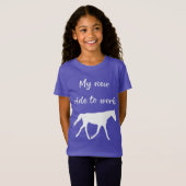 My New Ride To Work by Horse Funny T-shirt (Voorkant volledig)