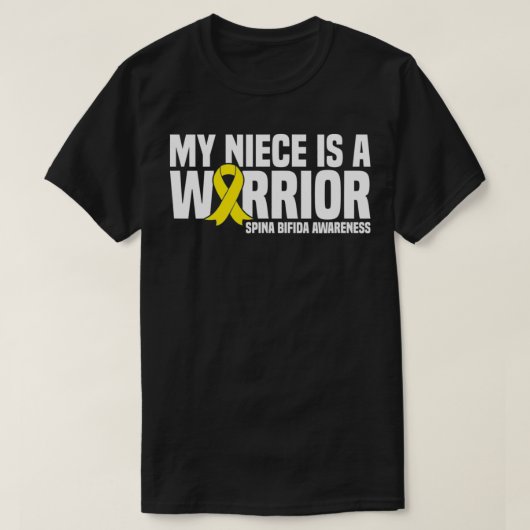 My Niece is a Warrior Spina Bifida Awareness  T-shirt (Design voorkant)