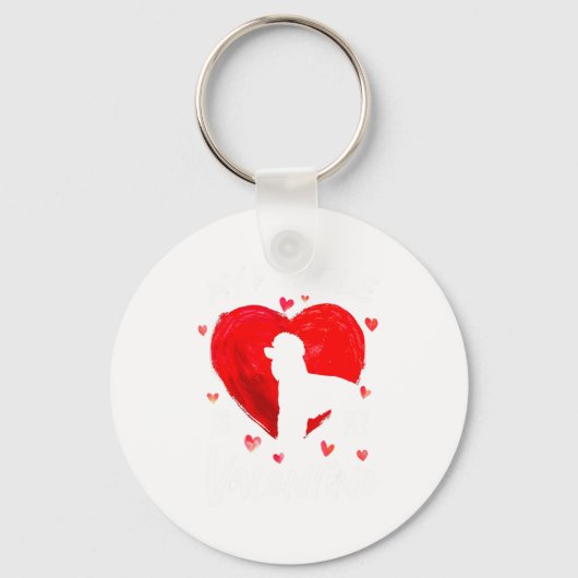 My Odle Is My Valentine Hearts Odle Dog Valent  Sleutelhanger (Voorkant)