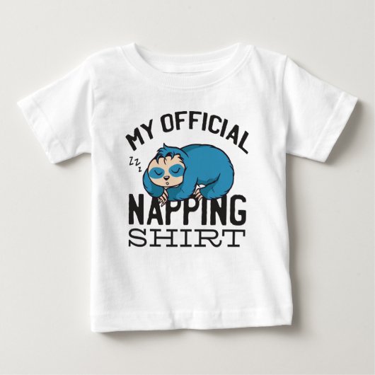 My official napping shirt - Lazy sleeping Sloth (Voorkant)