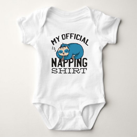 My official napping shirt - Lazy sleeping Sloth (Voorkant)