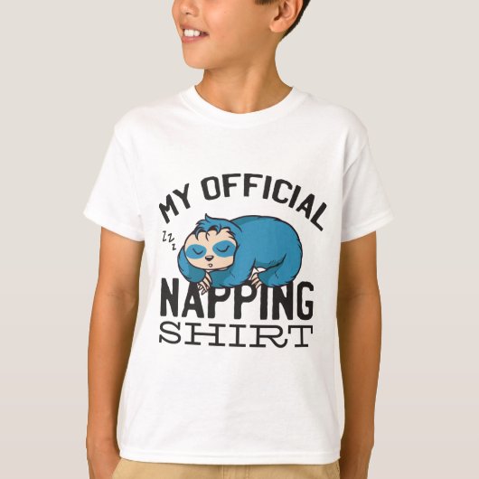 My official napping shirt - Lazy sleeping Sloth (Voorkant)