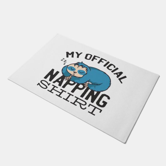 My official napping shirt - Lazy sleeping Sloth Deurmat (Schuin)