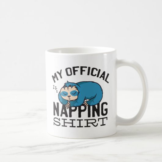 My official napping shirt - Lazy sleeping Sloth Koffiemok (Rechts)
