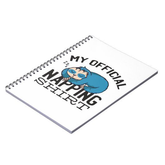 My official napping shirt - Lazy sleeping Sloth Notitieboek (Linkerzijde)